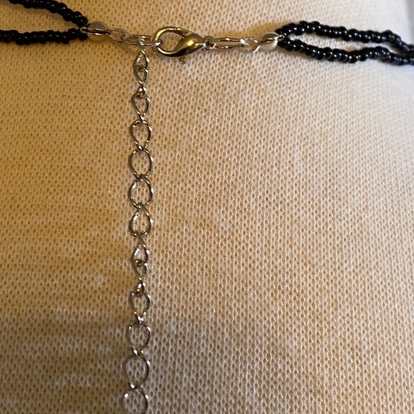 Savvy Cie Beaded Black Onyx & Epidote Disc Pendant - Picture 4 of 8